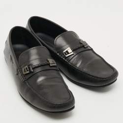 مملوكة مسبقًا حذاء لوفرز تودز بيني جلد أسود سليب أون مقاس 43