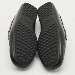 مملوكة مسبقًا حذاء لوفرز تودز بيني جلد أسود سليب أون مقاس 43