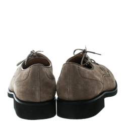 Pre Owned Tod's Light Brown Suede Lace Up Oxfords Size 48