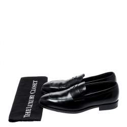 مملوكة مسبقًا حذاء لوفرز تودز بيني جلد أسود مقاس 40