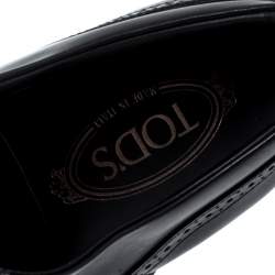 Pre Owned Tod's Black Brogue Leather Lace Up Oxford Size 44