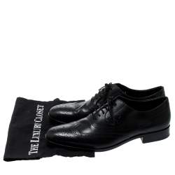 Pre Owned Tod's Black Brogue Leather Lace Up Oxford Size 44