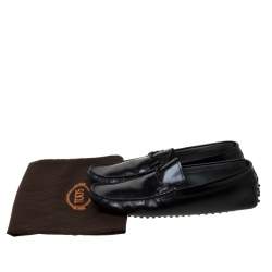 مملوكة مسبقًا Tod's Black Leather Gommino Loafers Size 44