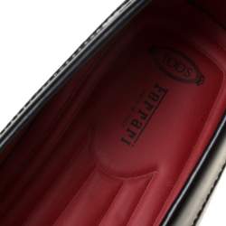 Pre Owned حذاء لوفرز تودز فور فيراري جلد أسود مقاس 45