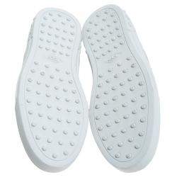 مملوكة مسبقًا Tod's Grey/Blue Leather Paint Splotch Slip On Sneakers Size 43