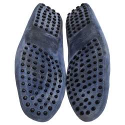 Pre Owned Tod's Blue Suede Bit Loafers Size 44.5