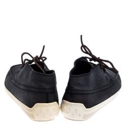 Tod's Navy Blue Nubuck Leather Lace High Top Sneakers Size 41.5