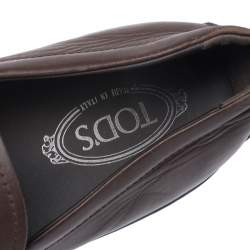 Tod's Brown Leather Slip On Penny Loafers Size 44