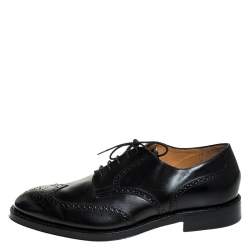 Pre Owned Tod's Black Brogue Leather Lace Up Oxfords Size 47