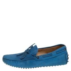 Pre Owned حذاء لوفرز تودز سيتي جومينو جلد نوبوك أسود مقاس 40