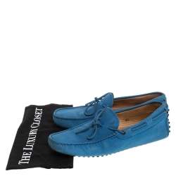 Pre Owned حذاء لوفرز تودز سيتي جومينو جلد نوبوك أسود مقاس 40