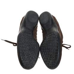Tod's Brown Suede Lace Up Sneakers Size 40
