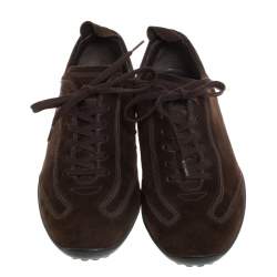 Tod's Brown Suede Lace Up Sneakers Size 40