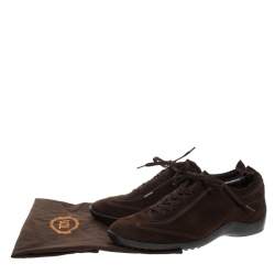 Tod's Brown Suede Lace Up Sneakers Size 40