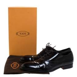 Tod's Black Leather Lace Up Oxford Size 45