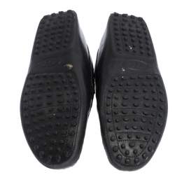 Pre Owned حذاء درايفنغ لوفرز موكاسين تودز جلد أسود جوميني مقاس 42