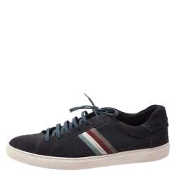 Tod's Blue Suede Leather Low Top Sneakers Size 44