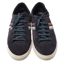 Tod's Blue Suede Leather Low Top Sneakers Size 44