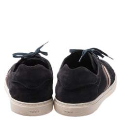 Tod's Blue Suede Leather Low Top Sneakers Size 44
