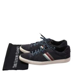 Tod's Blue Suede Leather Low Top Sneakers Size 44