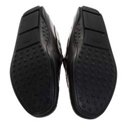 Pre Owned Tod's Black Leather Gommino Loafers Size 45.5