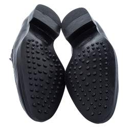 Pre Owned Tod's Black Leather Penny Loafers Size 44.5