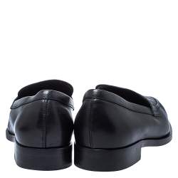 Pre Owned Tod's Black Leather Penny Loafers Size 44.5