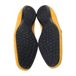 Pre Owned Tod's Mustard Suede Penny Loafers Size 44.5