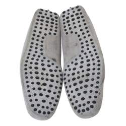 Pre Owned Tod's Grey Suede Bow Detail Driving Loafers Size 45