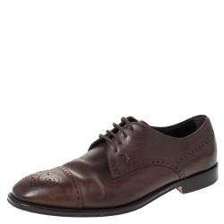 Tod's Brown Brogue Leather Lace Up Derby Size 40