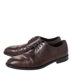 Tod's Brown Brogue Leather Lace Up Derby Size 40