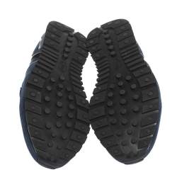 مملوكة مسبقًا Tod's Blue Suede and Mesh Lace Up Low Top Sneakers Size 43