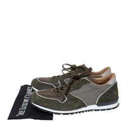 مملوكة مسبقًا حذاء رياضي تودز بطراز منخفض من أعلى شبك و سويدي أخضر مقاس 43