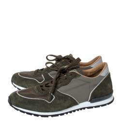 مملوكة مسبقًا حذاء رياضي تودز بطراز منخفض من أعلى شبك و سويدي أخضر مقاس 43