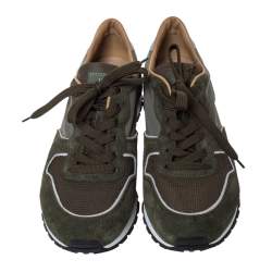 مملوكة مسبقًا حذاء رياضي تودز بطراز منخفض من أعلى شبك و سويدي أخضر مقاس 43