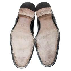 Tod's Black Brogue Leather Lace Up Oxfords Size 42.5