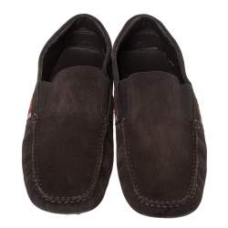 Pre Owned Tod’s Brown Suede Leather Slip On Loafers Size 44