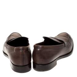 Tod's Dark Brown Leather Penny Loafers Size 42.5