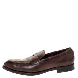 Tod's Dark Brown Leather Penny Loafers Size 42.5