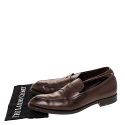Tod's Dark Brown Leather Penny Loafers Size 42.5