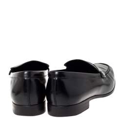 Tod's Black Leather Penny Slip On Loafers Size 40