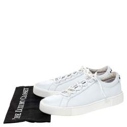 Tod's White Leather Low Top Lace Up Sneakers Size 39.5