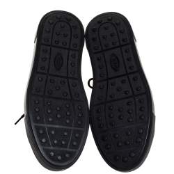 Pre Owned حذاء رياضي تودز برباط علوي جلد أسود مقاس 39.5