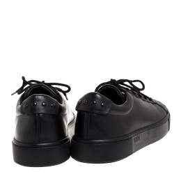 Pre Owned حذاء رياضي تودز برباط علوي جلد أسود مقاس 39.5