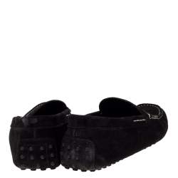 Pre Owned Tod's Black Suede Penny Loafers Size 43