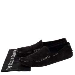 Pre Owned Tod's Black Suede Penny Loafers Size 43