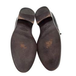 Pre Owned Tod's Black Brogue Leather Lace Up Derby Size 42.5