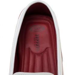 Pre Owned حذاء لوفرز تودز فور فيراري سليب أون جلد أبيض مقاس 41