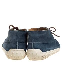 مملوكة مسبقًا حذاء ديربى تودز أربطة سويدى أزرق مقاس 44.5