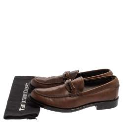 Tod's Brown Leather Slip on Loafers Size 41